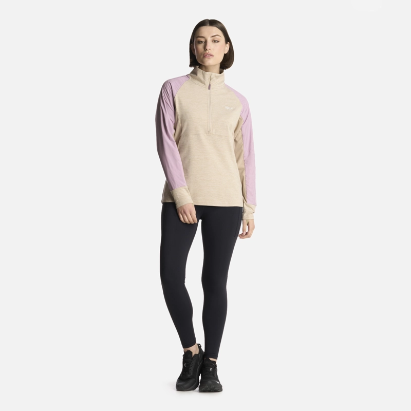 POLERON MUJER EGGER 1/4 ZIP MARFIL LIPPI - 5
