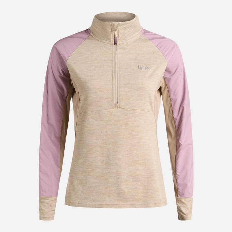 POLERON MUJER EGGER 1/4 ZIP MARFIL LIPPI - 6