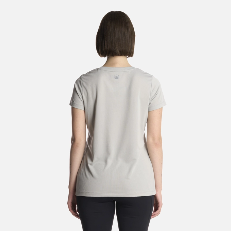 POLERA MUJER CORE Q-DRY T-SHIRT GRIS CLARO LIPPI - 3