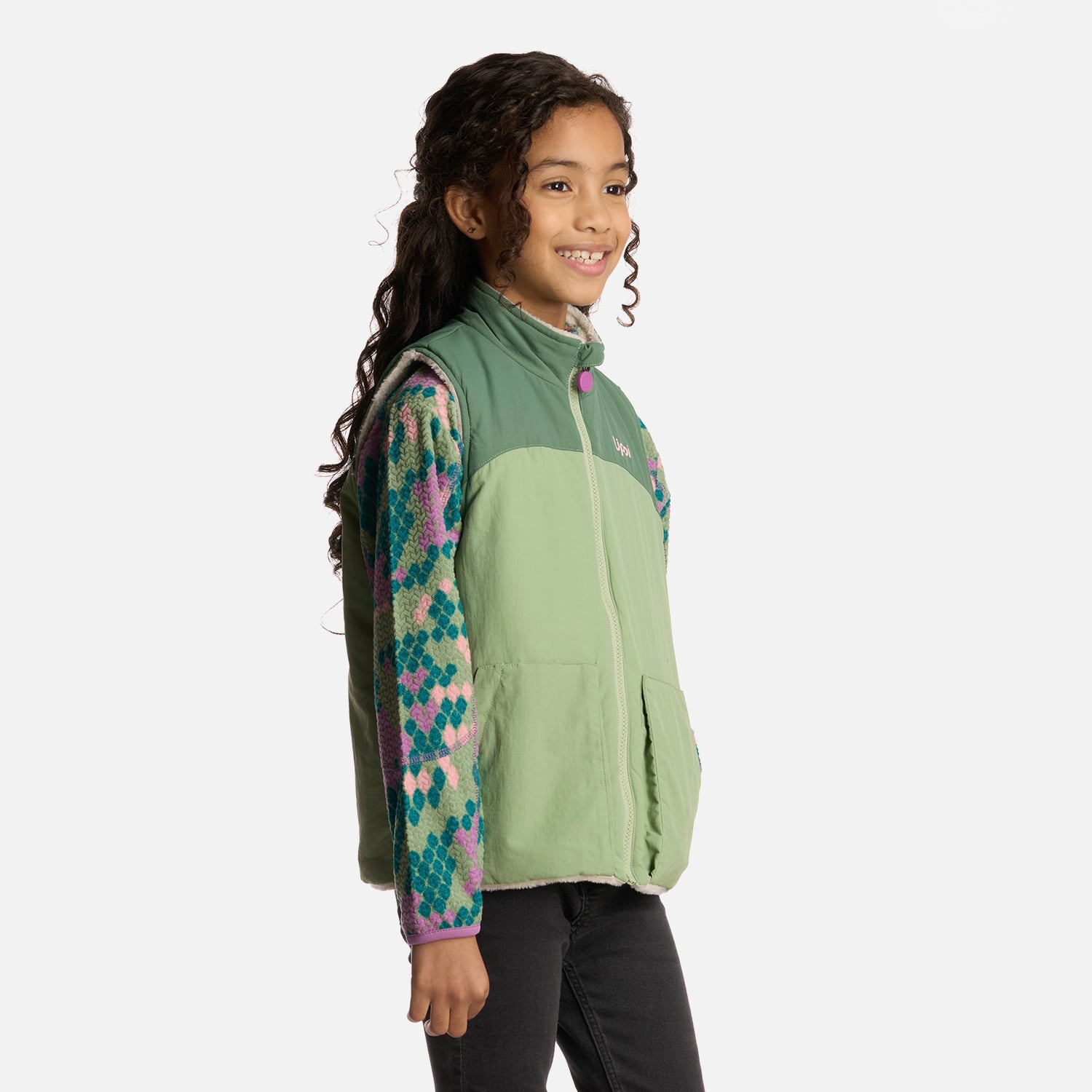 CHAQUETA NIÑA LIPPI VERDE CAMPFIRE 2-FACES JACKET JADE - 3