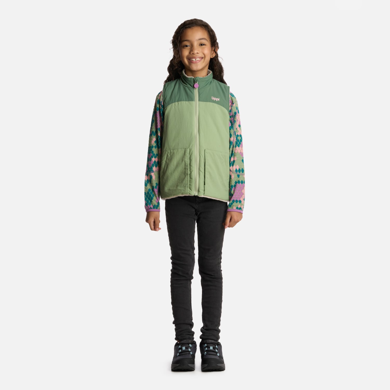 CHAQUETA NIÑA LIPPI VERDE CAMPFIRE 2-FACES JACKET JADE - 7