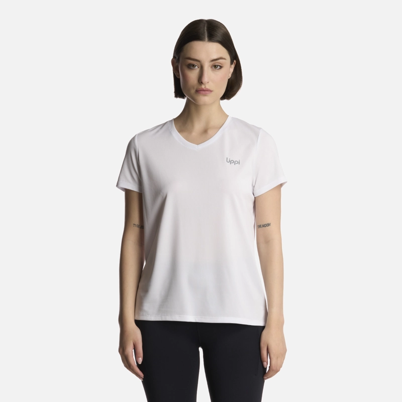 LIPPI POLERA MUJER CORE V-NECK Q-DRY T-SHIRT BLANCO LIPPI