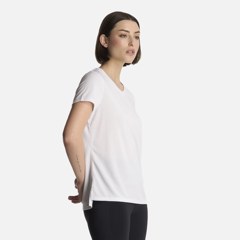POLERA MUJER CORE V-NECK Q-DRY T-SHIRT BLANCO LIPPI - 2