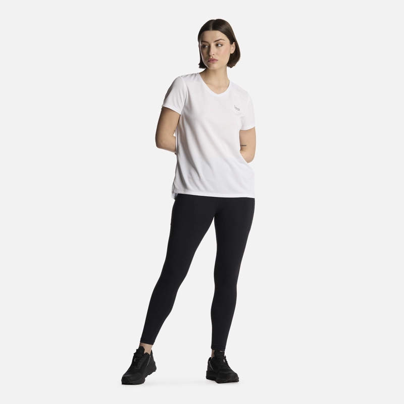 POLERA MUJER CORE V-NECK Q-DRY T-SHIRT BLANCO LIPPI - 5