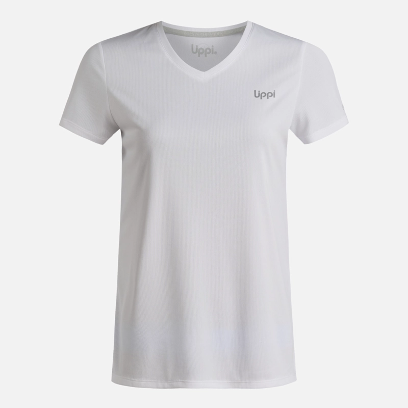 POLERA MUJER CORE V-NECK Q-DRY T-SHIRT BLANCO LIPPI - 6