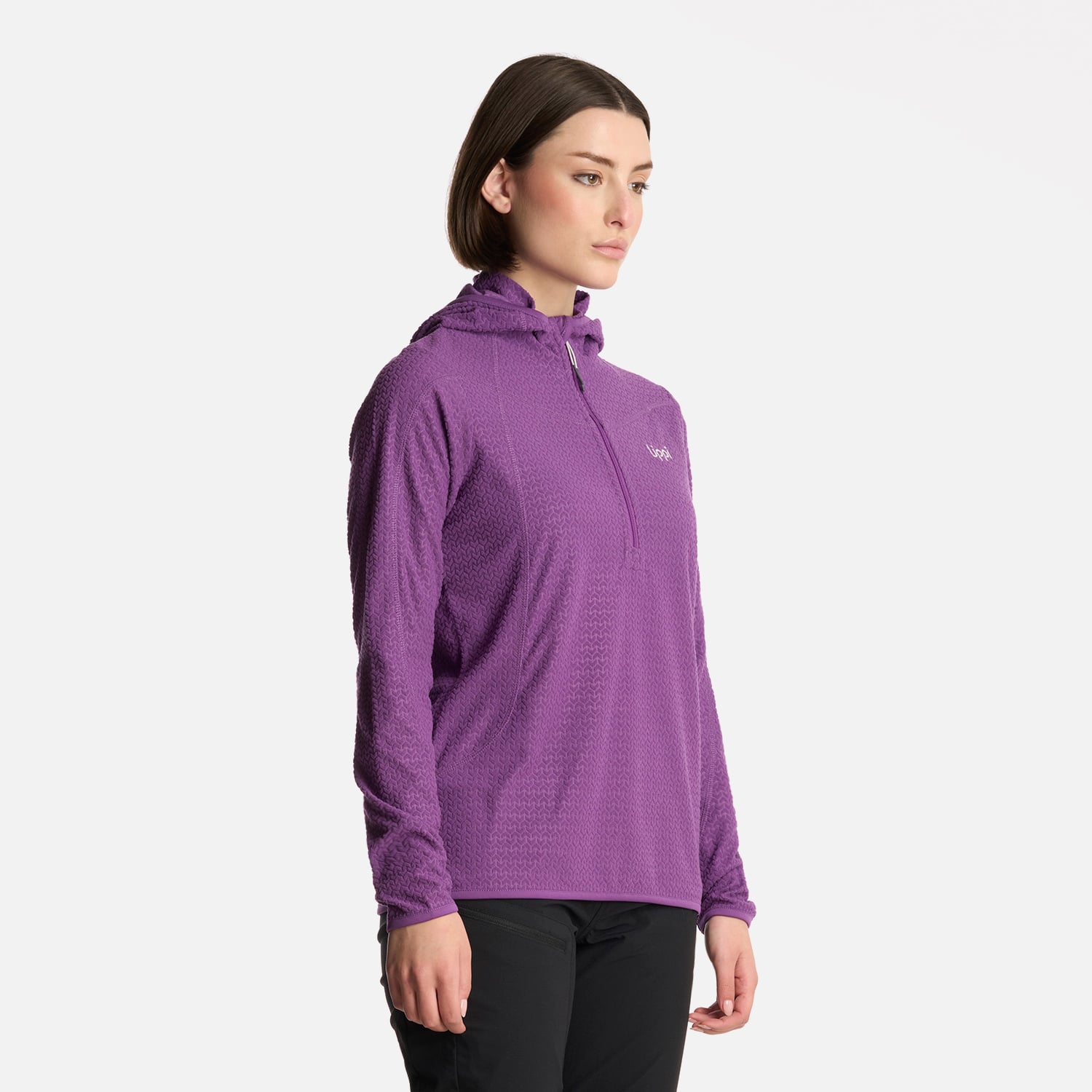 POLERON MUJER JACARANDA NANO-F 14 ZIP HOODY VIOLETA LIPPI - 2