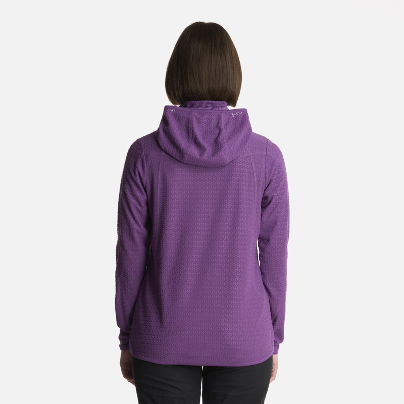 POLERON MUJER JACARANDA NANO-F 14 ZIP HOODY VIOLETA LIPPI - 3