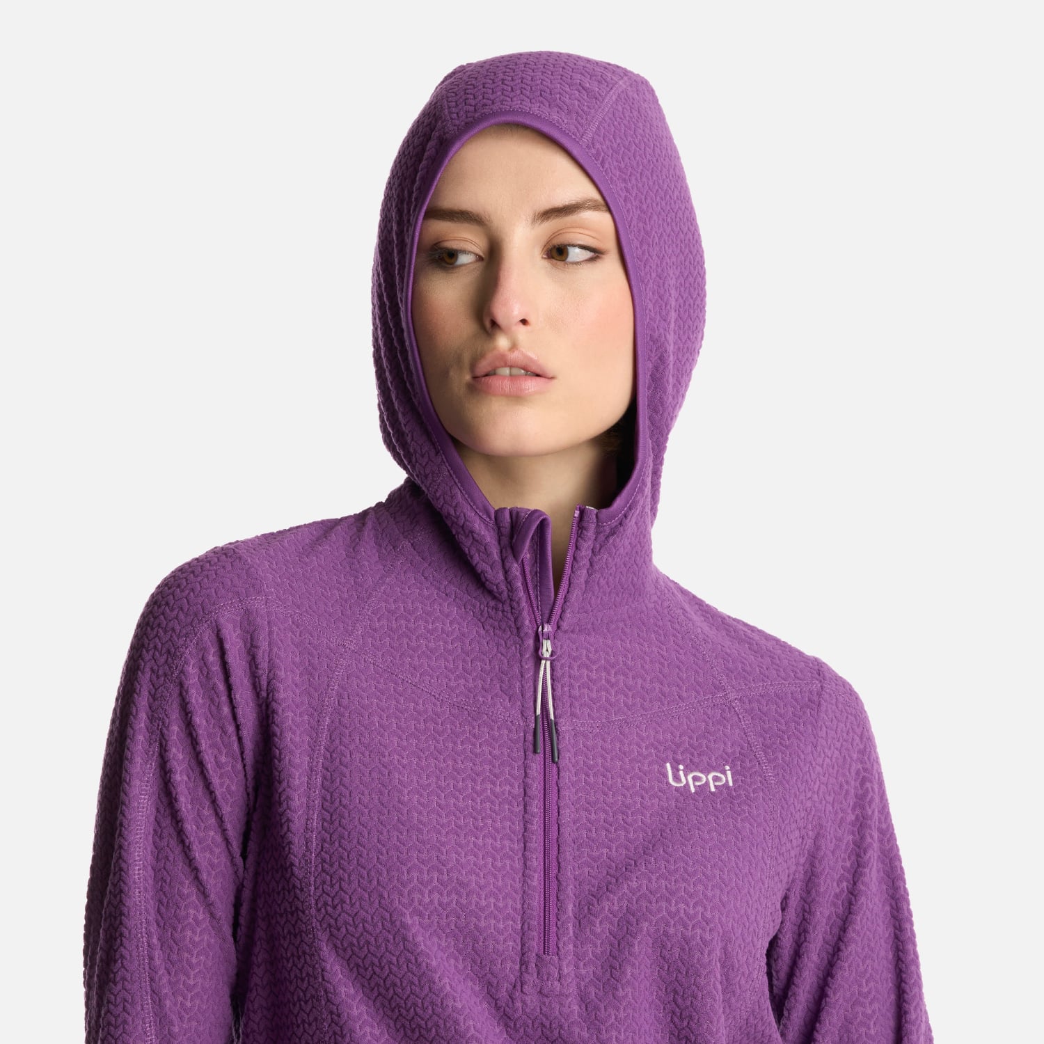 POLERON MUJER JACARANDA NANO-F 14 ZIP HOODY VIOLETA LIPPI - 4