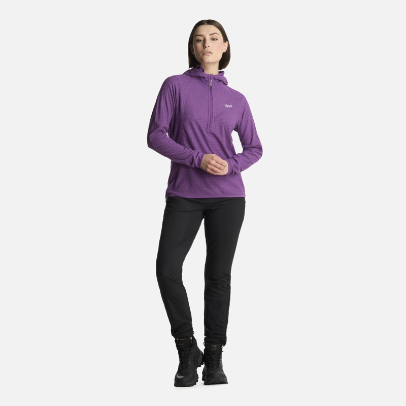 POLERON MUJER JACARANDA NANO-F 14 ZIP HOODY VIOLETA LIPPI - 5