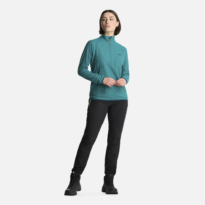 POLERON MUJER JACARANDA NANO-F 14 ZIP TURQUESA LIPPI - 5