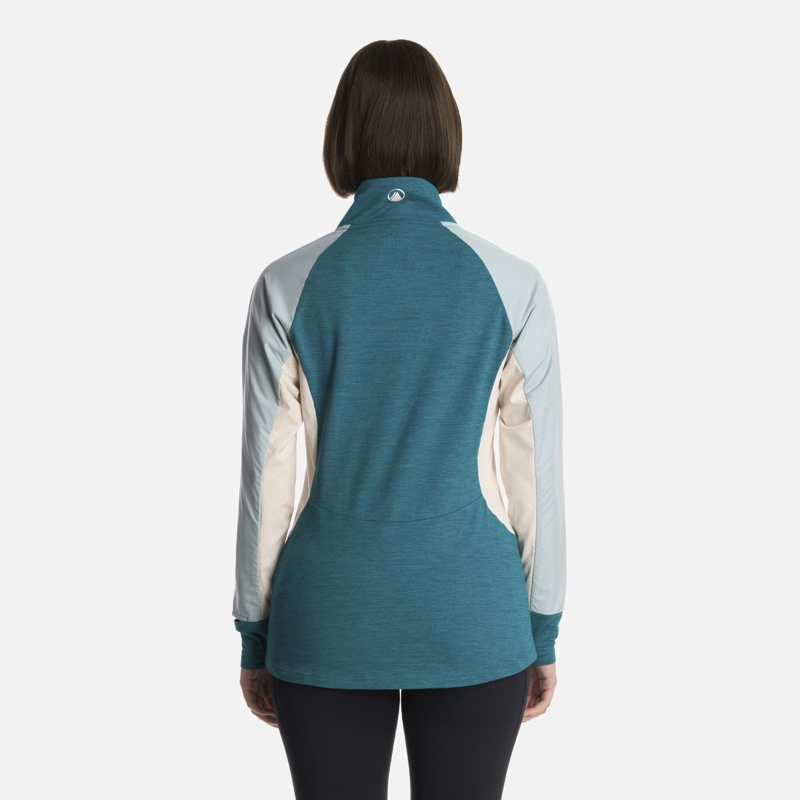 POLERON MUJER EGGER 1/4 ZIP PETROLEO LIPPI - 3