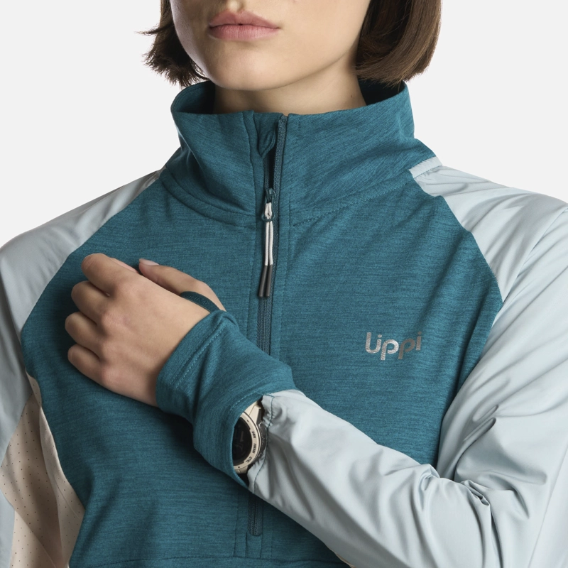 POLERON MUJER EGGER 1/4 ZIP PETROLEO LIPPI - 4