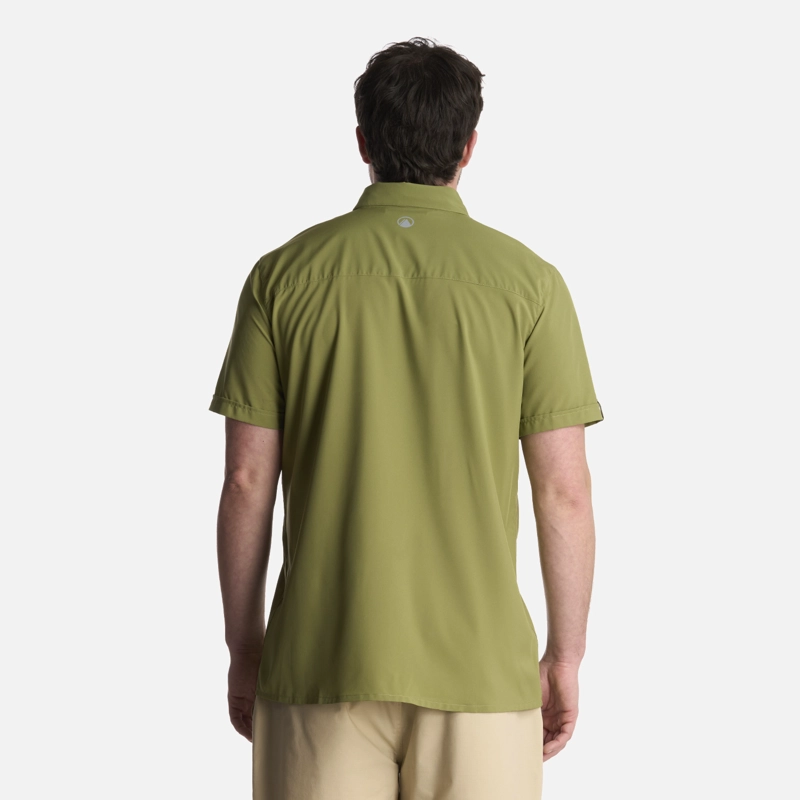 CAMISA HOMBRE WALLACE SHORT SLEEVE Q-DRY SHIRT VERDE LIPPI - 3