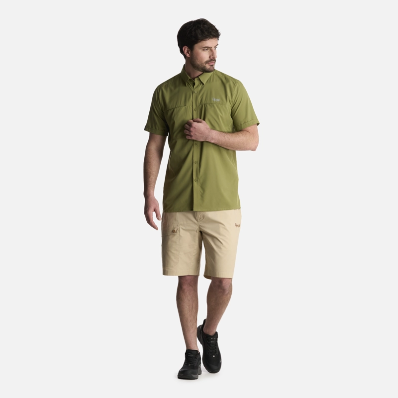 CAMISA HOMBRE WALLACE SHORT SLEEVE Q-DRY SHIRT VERDE LIPPI - 5