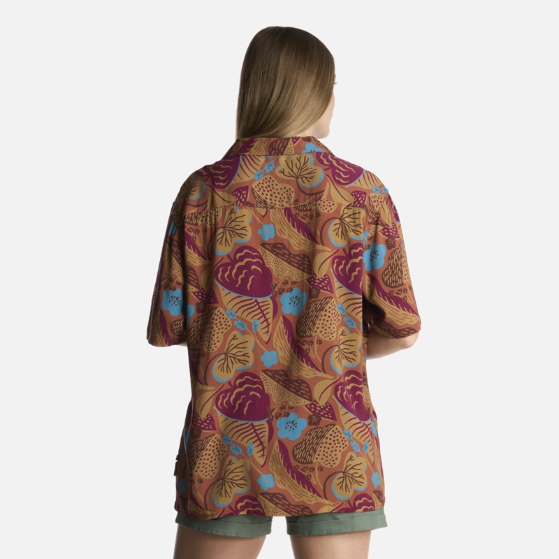 CAMISA MUJER HIBISCUS PRINT TERRACOTA HAKA HONU - 3