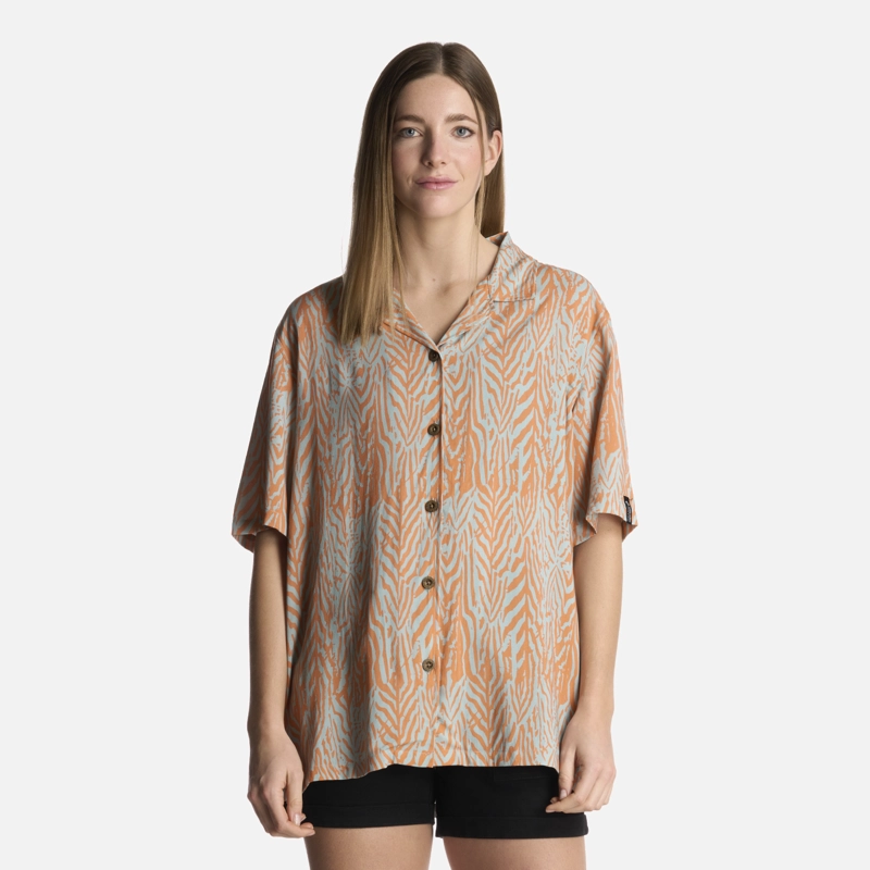 HAKA HONU CAMISA MUJER MARMOLADA PRINT SALMON HAKA HONU