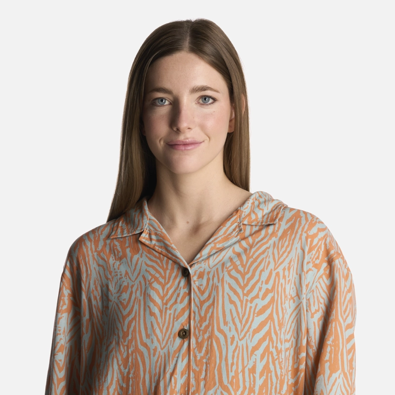 CAMISA MUJER MARMOLADA PRINT SALMON HAKA HONU - 4