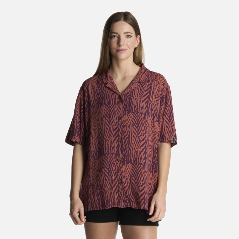 CAMISA MUJER MARMOLADA PRINT CORAL HAKA HONU - 1