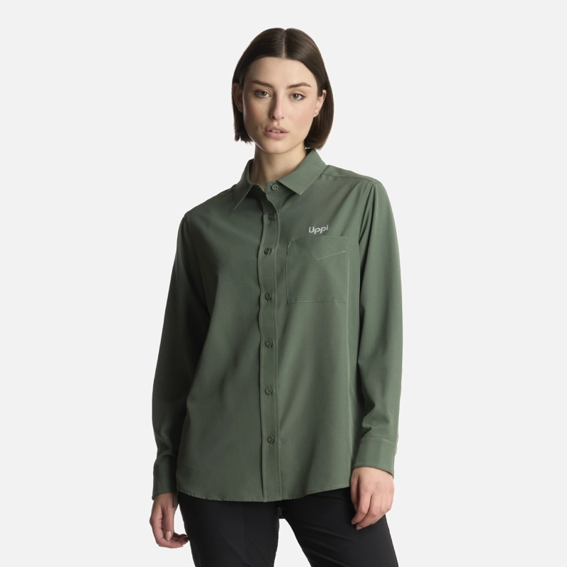 LIPPI CAMISA MUJER MURALLON Q-DRY SHIRT JADE OSCURO LIPPI