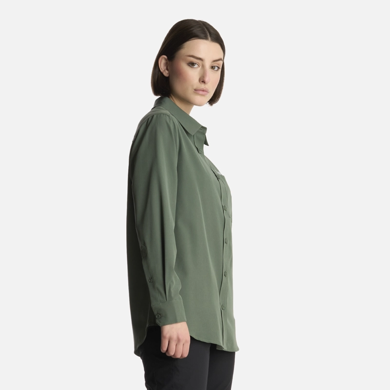 CAMISA MUJER MURALLON Q-DRY SHIRT JADE OSCURO LIPPI - 2