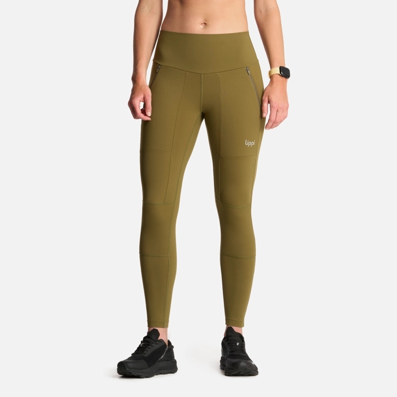 CALZA MUJER PURETREK Q-DRY LEGGINGS VERDE OLIVA LIPPI - 1