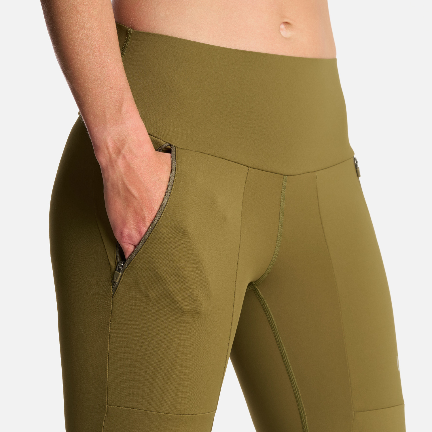 CALZA MUJER PURETREK Q-DRY LEGGINGS VERDE OLIVA LIPPI - 4