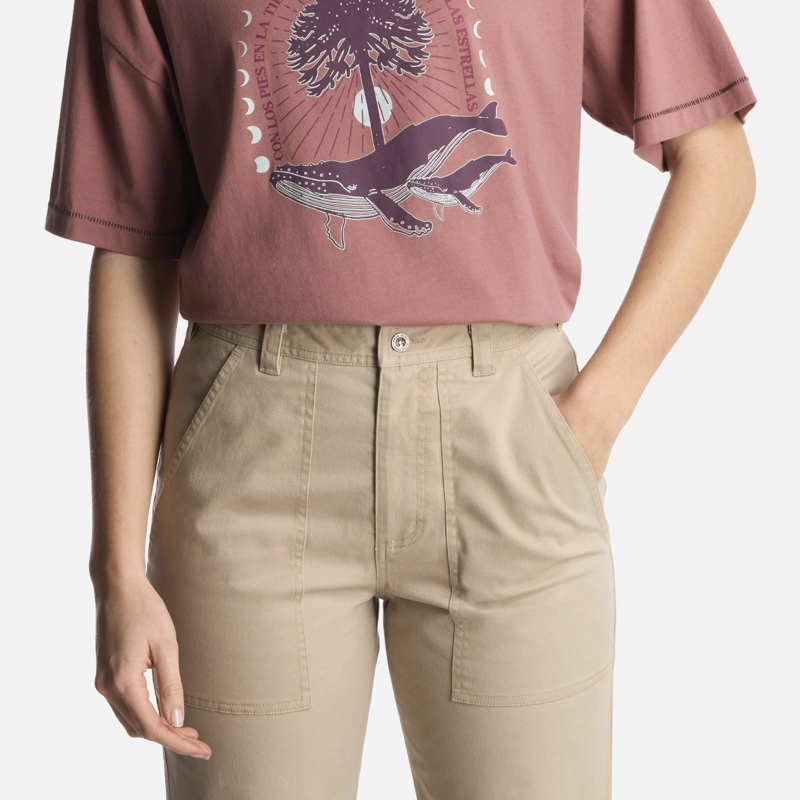 W PANTALON COMOANDAS MUJER TAUPE 38 - 4