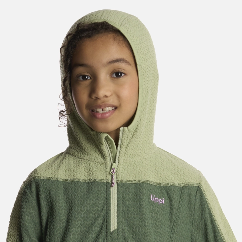 POLERON NIÑA SALTAMONTES NANO-F 1/4 ZIP HOODY JADE LIPPI - 4