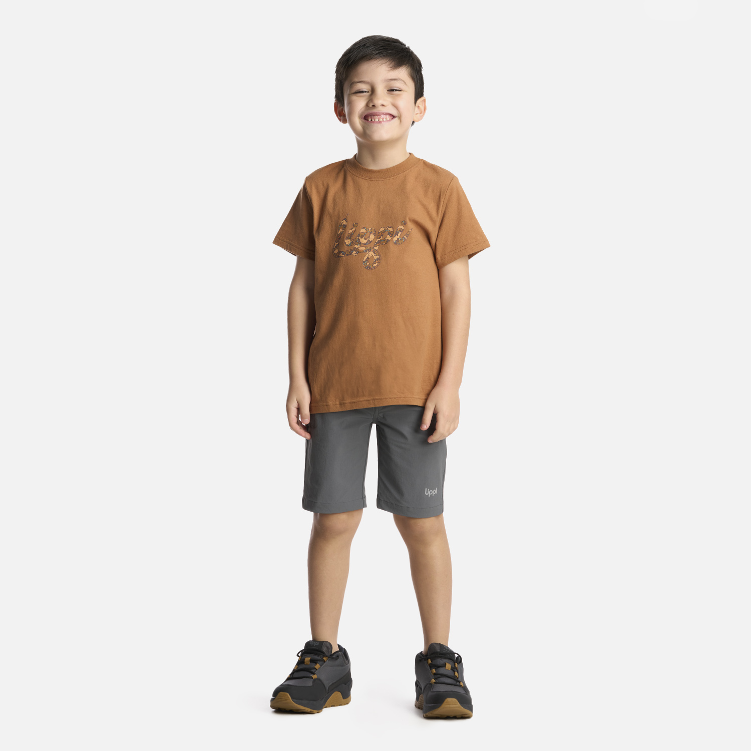 SHORT NIÑO LIPPI GRIS LENNOX Q-DRY  MEDIO - 5