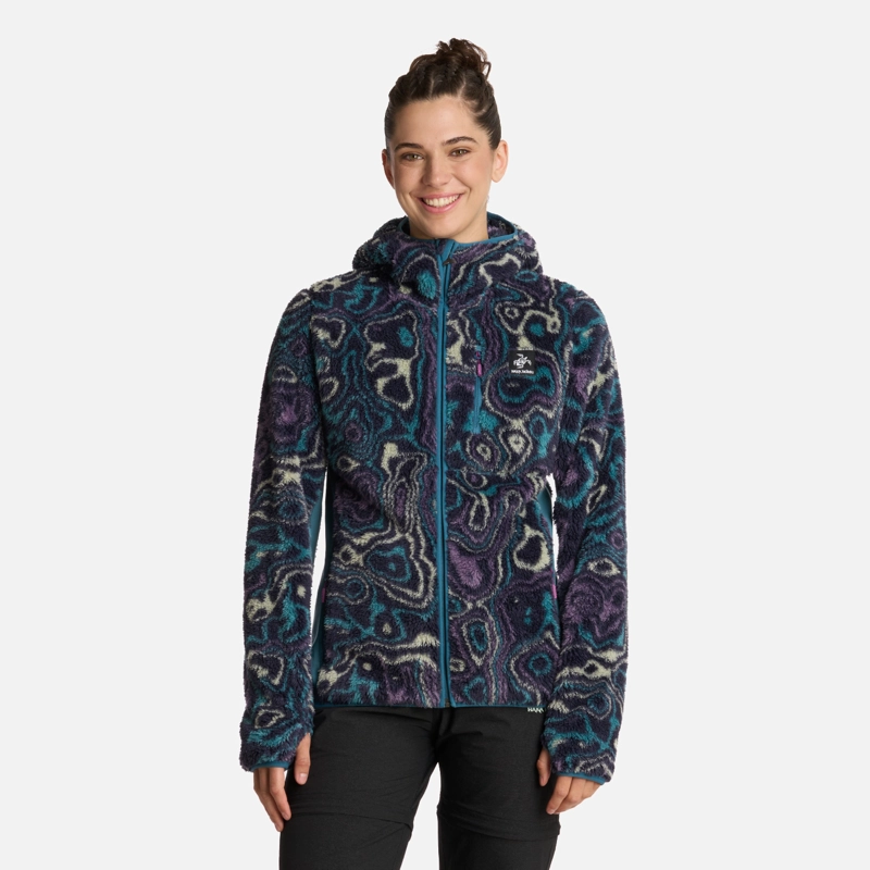 POLERÓN MUJER HAKA HONU PETRÓLEO CALUR-OSO PRINT - 1