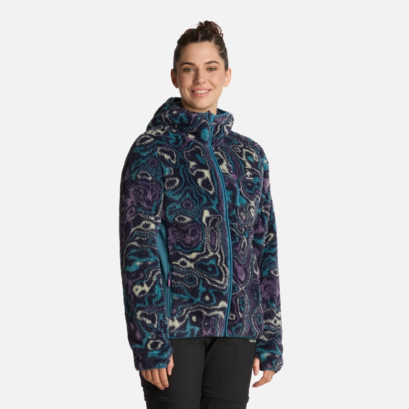 POLERÓN MUJER HAKA HONU PETRÓLEO CALUR-OSO PRINT - 2