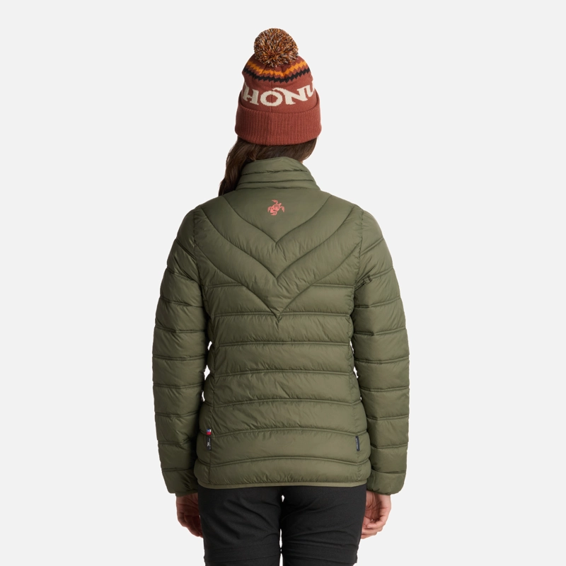 CHAQUETA MUJER HAKA HONU VERDE OLIVA ULTRALIVIANA - 3