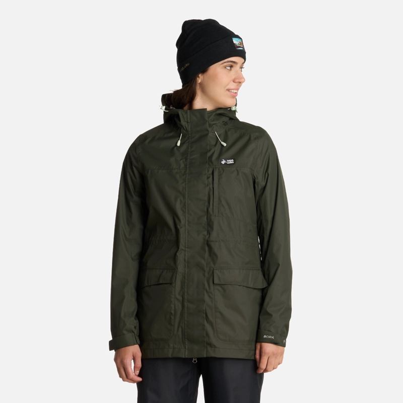 CHAQUETA MUJER HAKA HONU VERDE MILITAR KAUAI - 1