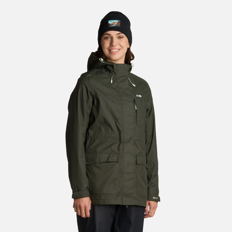 CHAQUETA MUJER HAKA HONU VERDE MILITAR KAUAI - 2