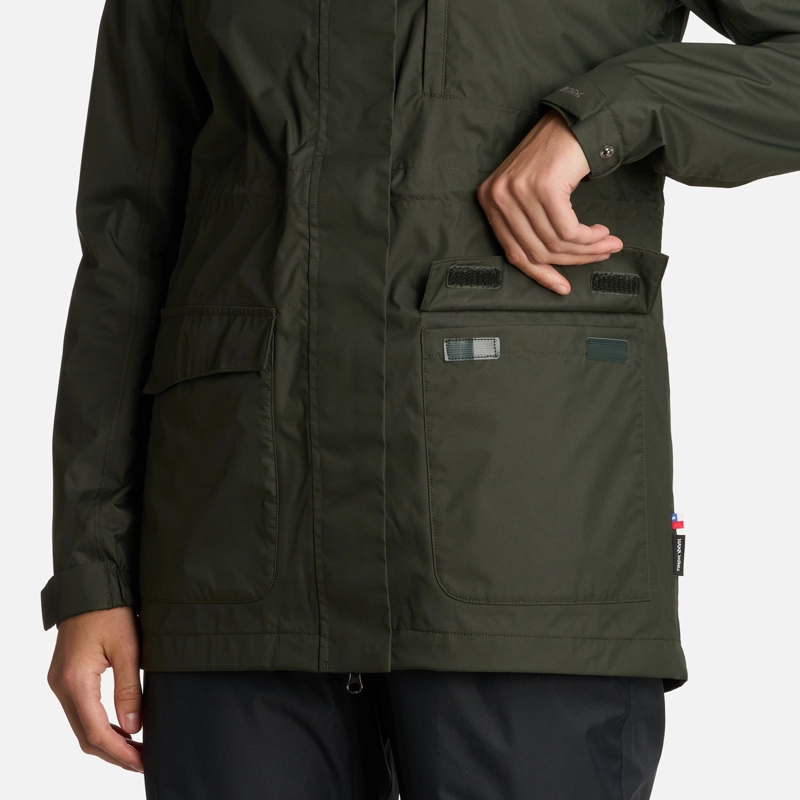 CHAQUETA MUJER HAKA HONU VERDE MILITAR KAUAI - 5