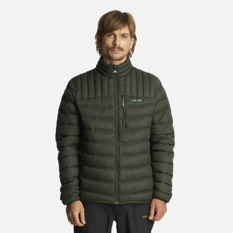 HAKA HONU CHAQUETA HOMBRE HAKA HONU VERDE MILITAR ULTRALIVIANA
