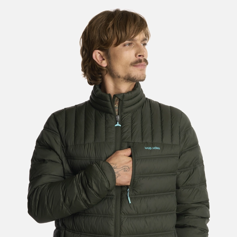 CHAQUETA HOMBRE HAKA HONU VERDE MILITAR ULTRALIVIANA - 4