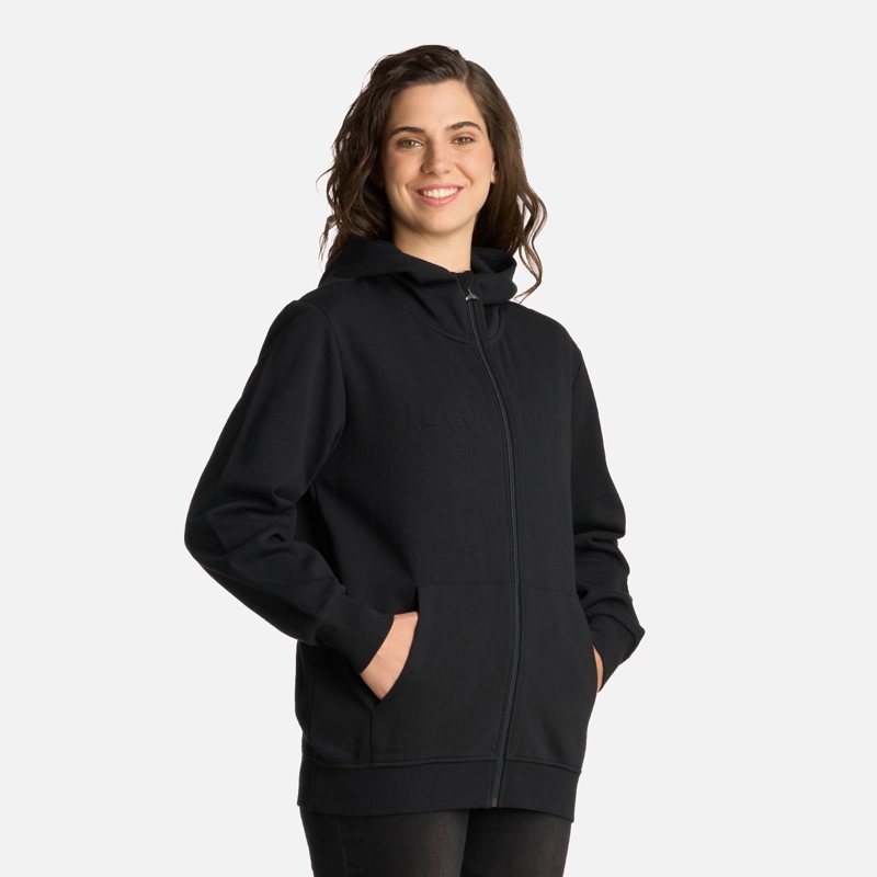POLERÓN ALGODÓN MUJER HAKA HONU NEGRO MOTOMAMI FULL ZIP - 2