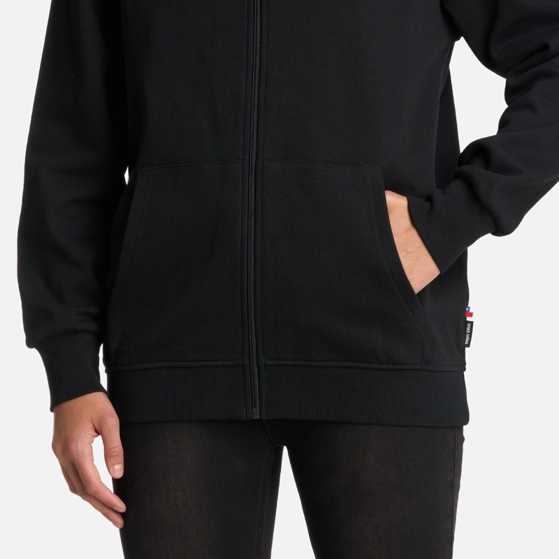 POLERÓN ALGODÓN MUJER HAKA HONU NEGRO MOTOMAMI FULL ZIP - 5