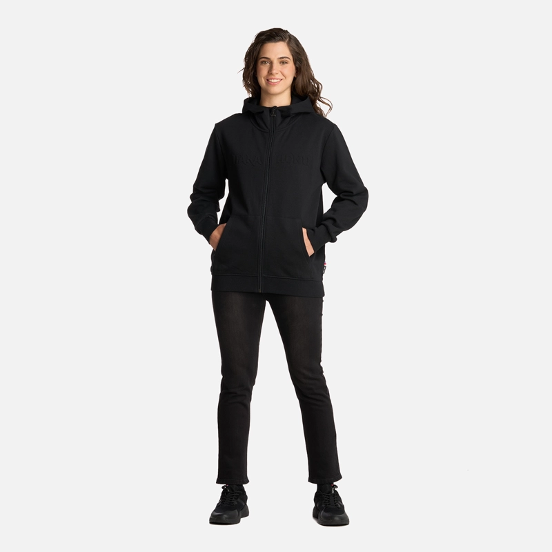 POLERÓN ALGODÓN MUJER HAKA HONU NEGRO MOTOMAMI FULL ZIP - 6