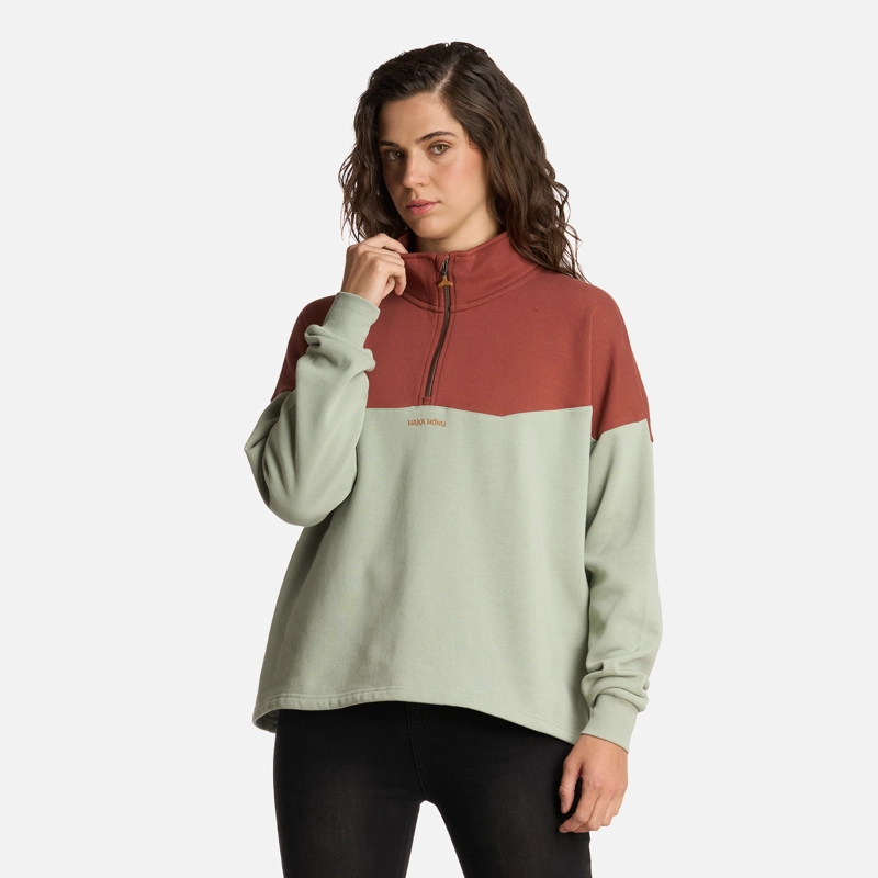 POLERÓN ALGODÓN MUJER HAKA HONU VERDE PELICULYON JADE - 1