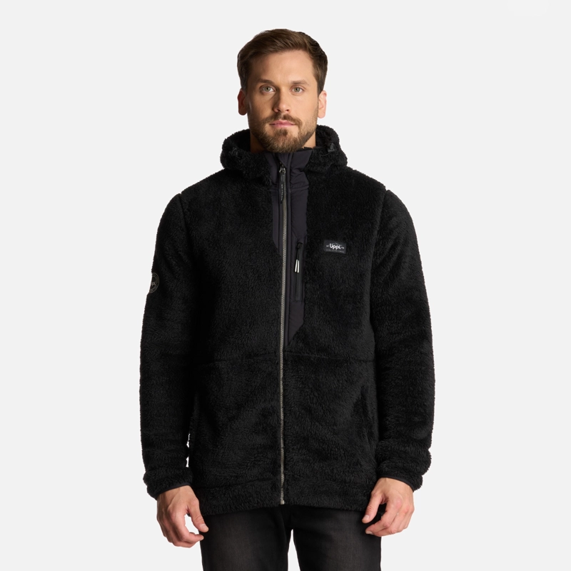 LIPPI POLAR HOMBRE BEAR SHAGGY-PRO HOODY JACKET NEGRO LIPPI I25