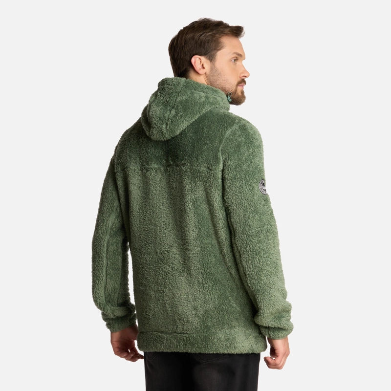 POLAR HOMBRE BEAR SHAGGY-PRO HOODY JACKET JADE OSCURO LIPPI - 3