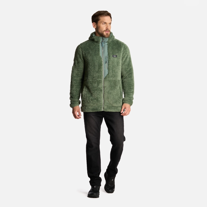 POLAR HOMBRE BEAR SHAGGY-PRO HOODY JACKET JADE OSCURO LIPPI - 6