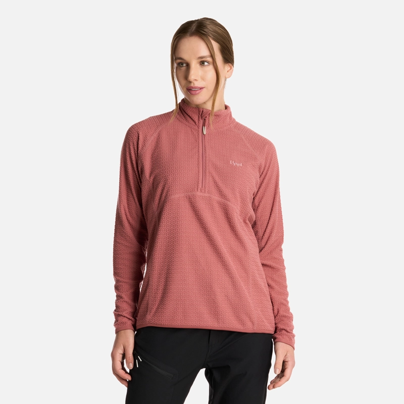 POLERON MUJER JACARANDA NANO-F 14 ZIP ROSA OSCURO LIPPI - 1