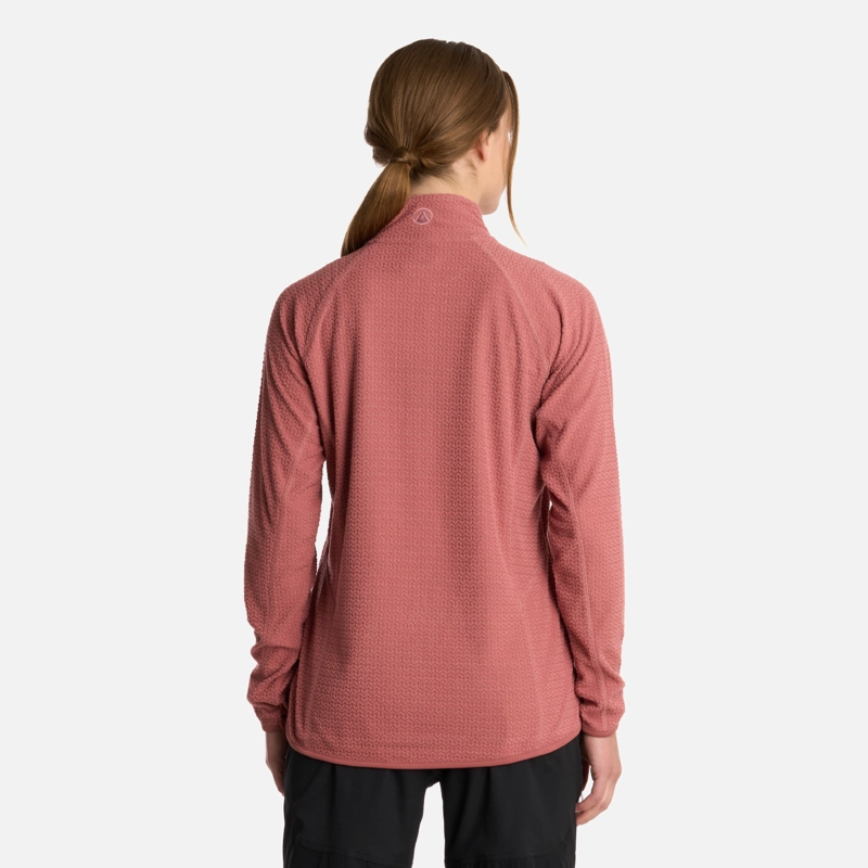 POLERON MUJER JACARANDA NANO-F 14 ZIP ROSA OSCURO LIPPI - 3