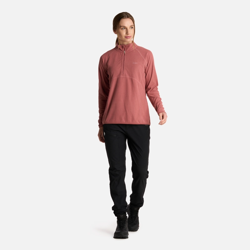 POLERON MUJER JACARANDA NANO-F 14 ZIP ROSA OSCURO LIPPI - 5