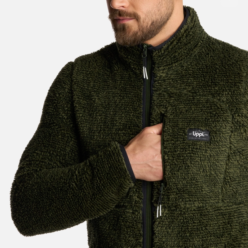 POLAR HOMBRE FERRET SHAGGY-PRO JACKET VERDE MILITAR LIPPI - 4
