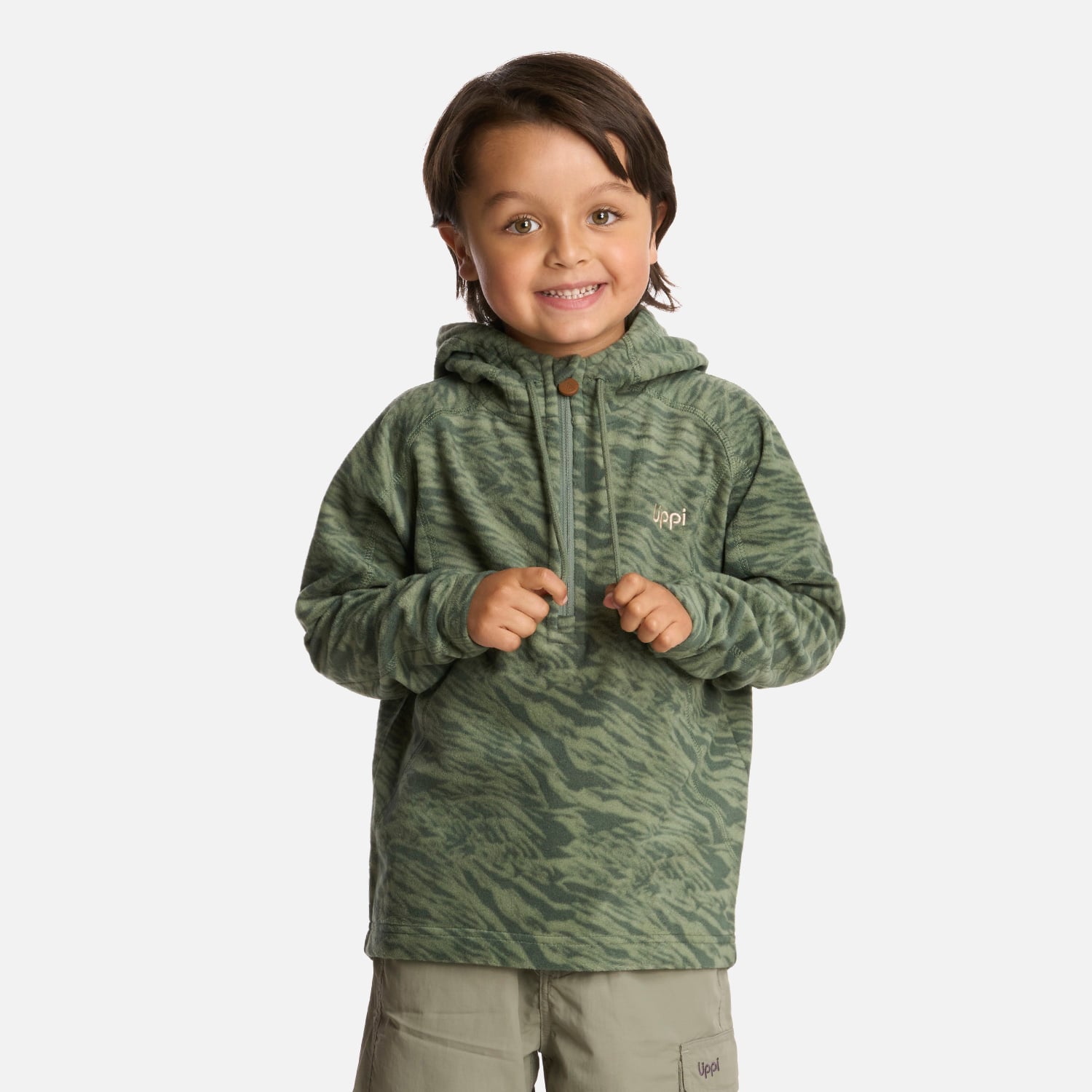 POLAR NIÑO COLD DAY THERM-PRO HOODY JADE OSCURO LIPPI I25 - 1