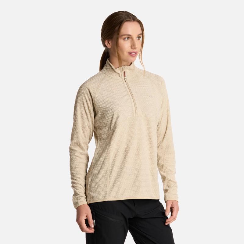 POLERON MUJER JACARANDA NANO-F 14 ZIP CRUDO LIPPI - 2